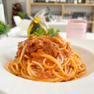 Vegan spaghetti all’amatriciana